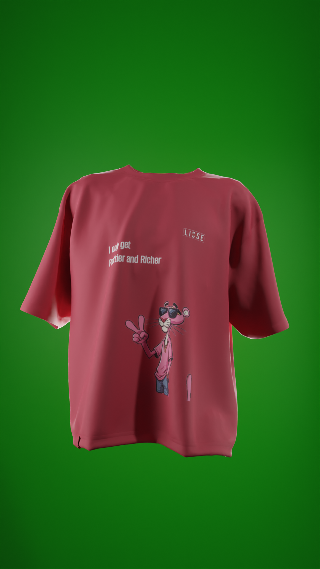 Oversized Tees - Pink Panther Swag ЁЯШО